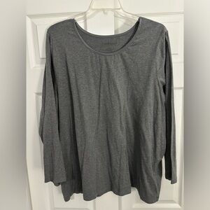 Catherine’s SUPREMA COLLECTION 2X Gray Long-Sleeve Women’s Shirt